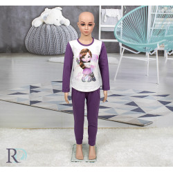 Детска пижама в лилаво Клара - 100% Памук